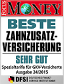 Note 1 für die UKV-Zahn-Zusatzversicherung Fokus Auszeichnung UKV-Zahn-Zusatzversicherung