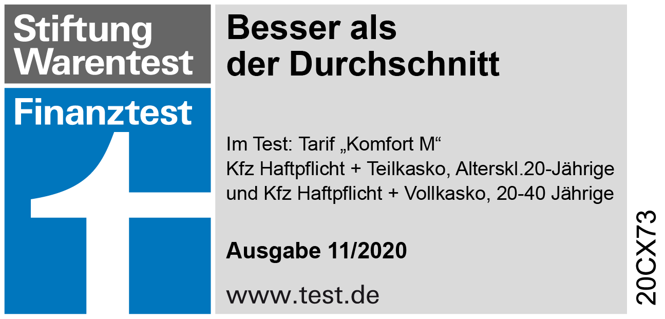 Kfz-Versicherung: Besser als der Durchschnitt Stiftung Warentest Auszeichnung